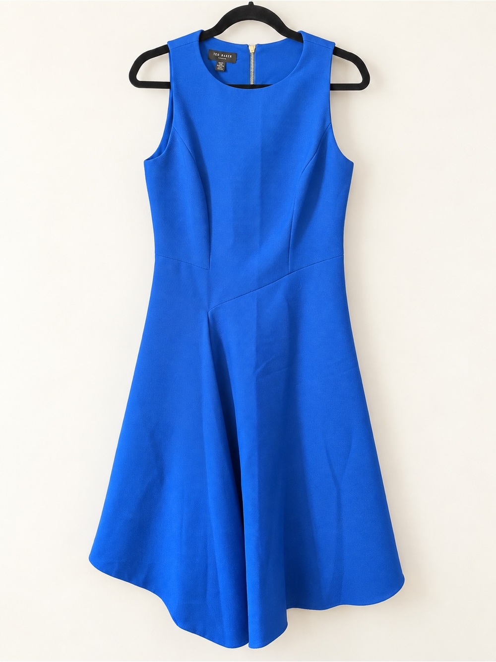 Ted Baker London Sleeveless Fit-and-Flare Dress in Royal Blue